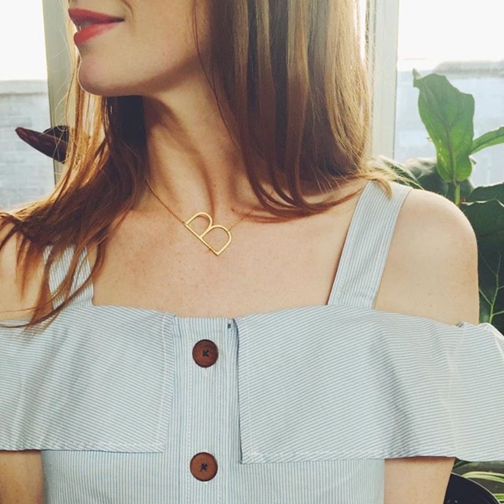 Monogram Pendant Necklace Initial A - image 6